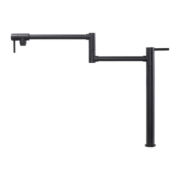 2-Handle Bridge Kitchen Faucet with Side Sprayer in Gold