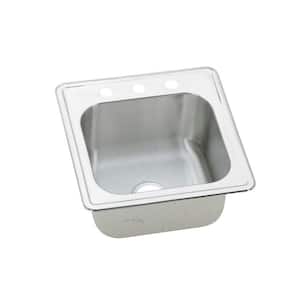 Elite 20 in. Drop-in 1-Bowl 20-Gauge  Stainless Steel Sink Only and No Accessories