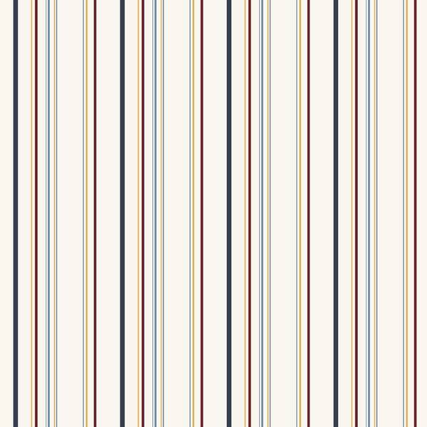 York Wallcoverings Inspired By Color Multi Color Stripe Wallpaper