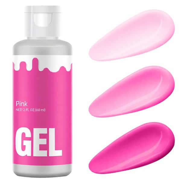 Pink Highly Concentrated Gel Food Coloring 2 oz 60 ml for Baking, Icing, Fondant and Easter Eggs