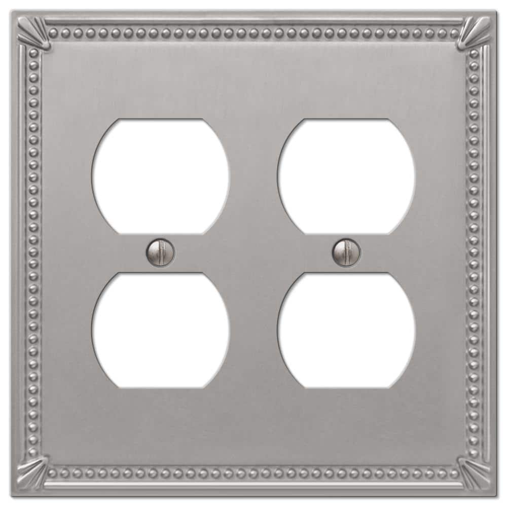 Imperial Bead 2 Gang Duplex Metal Wall Plate - Brushed Nickel price history on PriceWatchPro