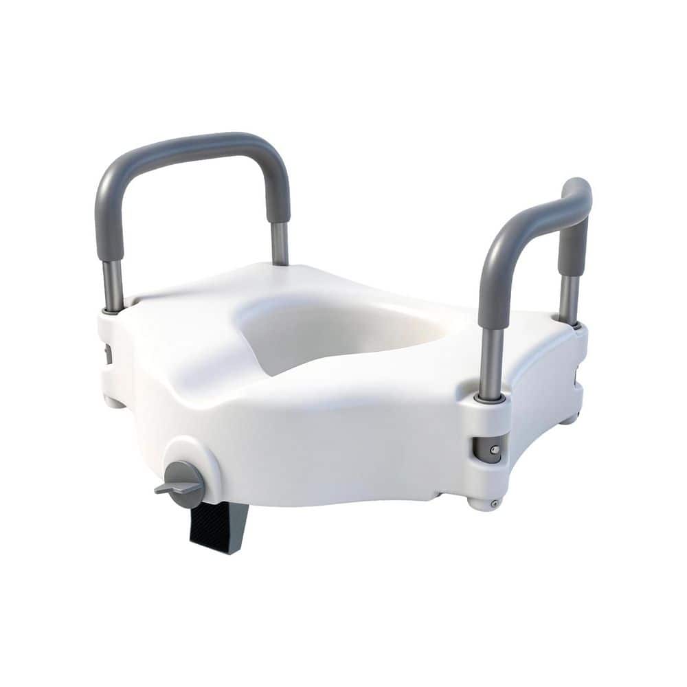 Raised Toilet Seat with Handles, Toilet Seat Riser for Seniors with Adjustable Height and Width, 300 lbs. Capacity price history on PriceWatchPro