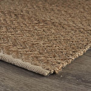 Natural Jute Chevron Indoor Area Rug LR03379 5 ft. x 7 ft 9 in. Tan