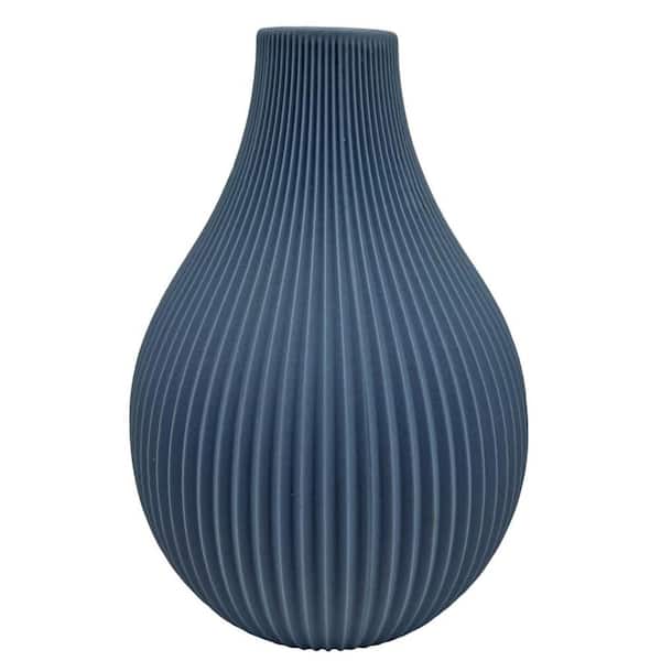 castellousa Blue 5.5 in. Contemporary Tapered Round Ceramic Vase