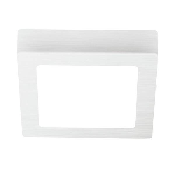 Eglo Fueva 1 Collection 6.625 in. White Integrated LED Ceiling Light with White Diffuser