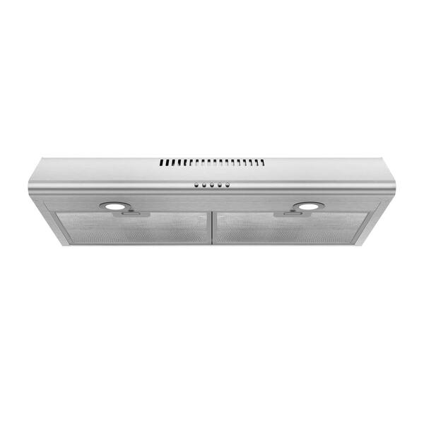 30 in. Ducted Under Range Hood with One Motor in Stainless