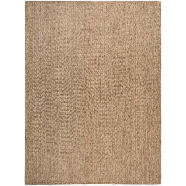 Nourison Horizon Indoor/Outdoor Natural 10 ft. x 14 ft. Geometric Contemporary Area Rug