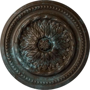 15-3/4 in. x 1-7/8 in. Chester Urethane Ceiling Medallion (Fits Canopies upto 2-1/4 in.), Bronze Blue Patina