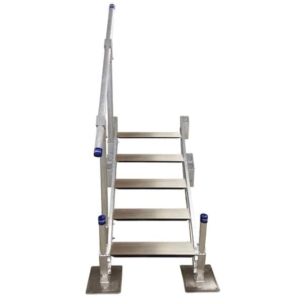 Patriot Docks 5 Step Aluminum Stairs with Handrail