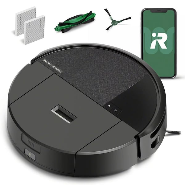 Roomba 205 Vac DustCompactor Bagless 13.2 in. Robotic Vacuum + with Smart Navigation in Black