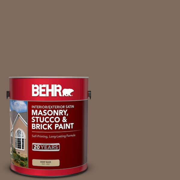 BEHR 1 gal. #PPU5-3 Antique Earth Satin Interior/Exterior Masonry, Stucco and Brick Paint