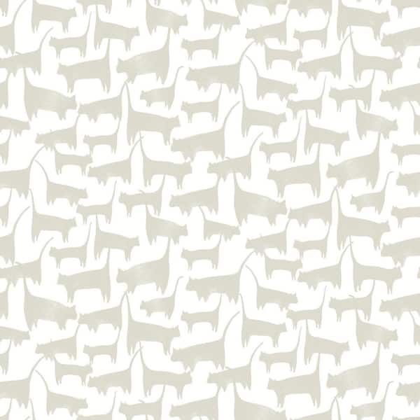 York Wallcoverings 34.16 sq ft Cat Tails Beige Peel and Stick Non-woven Wallpaper