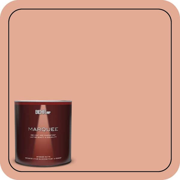 BEHR MARQUEE 1 qt. #M190-4 California Coral Matte Interior Paint & Primer