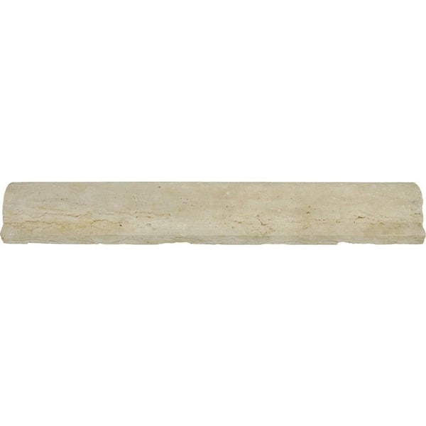MSI Tuscany Beige 2 in. x 12 in. Rail Molding Honed Travertine Wall Tile (10 ln. ft. / case)