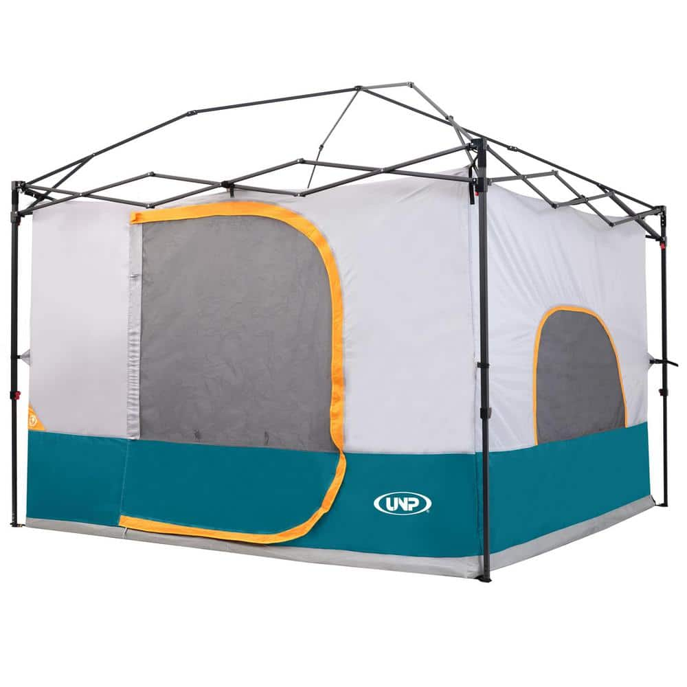 Zeus & Ruta 10 ft. x 10 ft. Ocean Blue Pop Up Canopy Tent Fully Vented ...