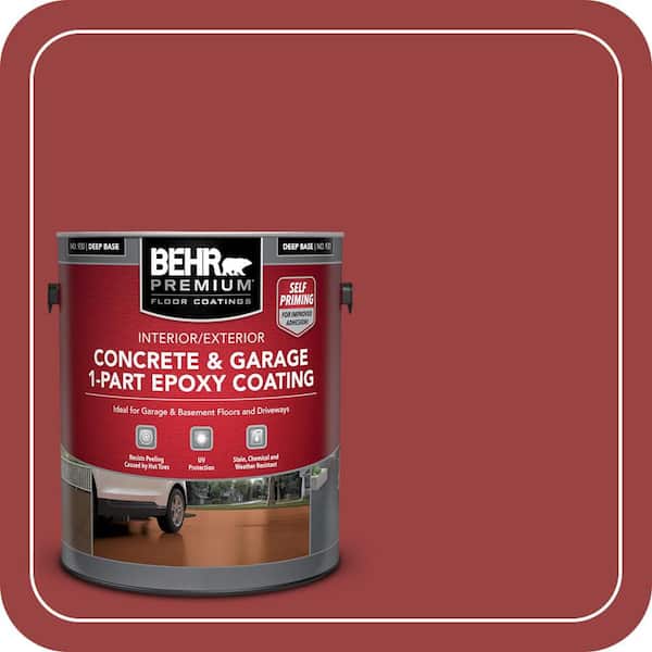 1 gal. #MQ1-10 Red My Mind Self-Priming 1-Part Epoxy Satin Interior/Exterior Concrete and Garage Floor Paint