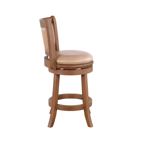 Boraam Augusta 26 in. Light Brown Chestnut Wire Brush Finis High