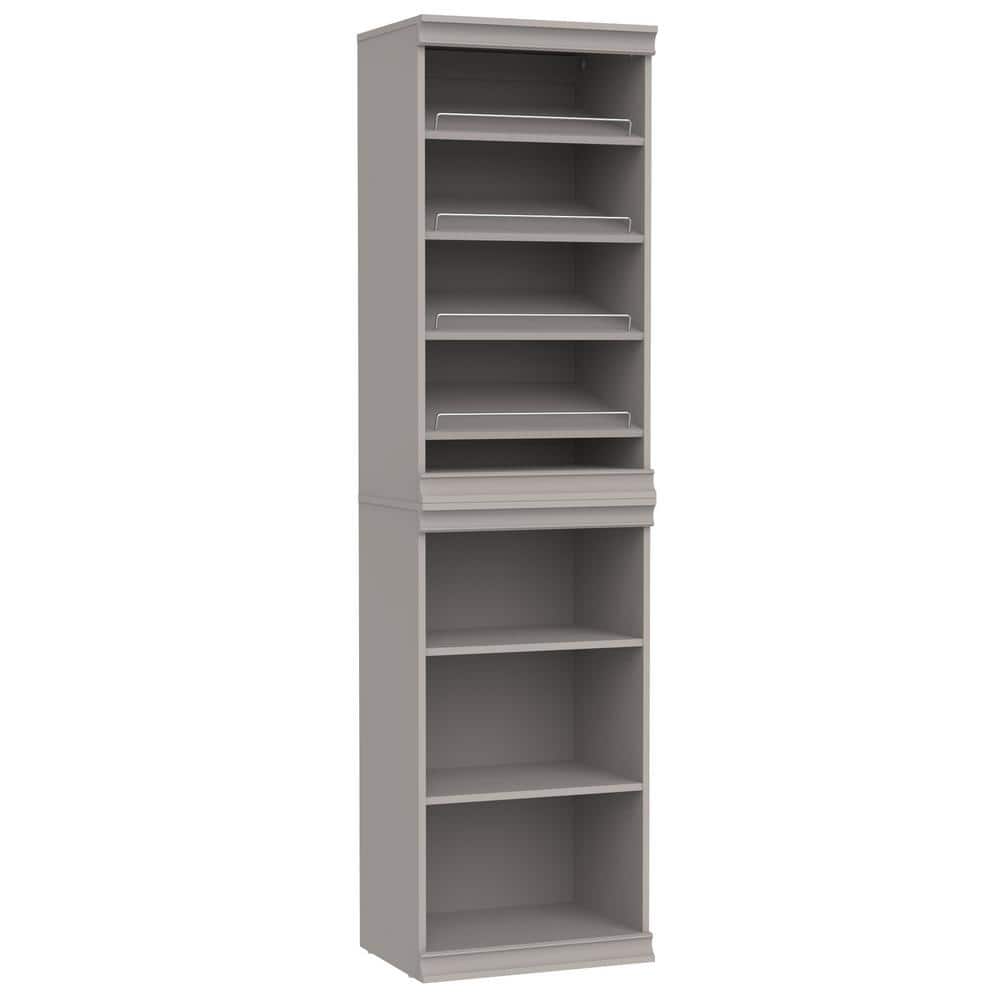 Modular Storage 21.38 in. W Smoky Taupe Reach-In Tower Wall Mount 7-Shelf Wood Closet System price history on PriceWatchPro