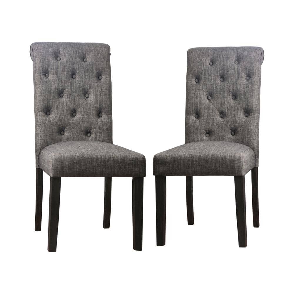 Furniture of America Lorcan Farmhouse Upholstered Antique Black and ...