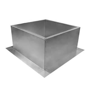 Box is 23 in. Wide x 23 in. Long x 12 in. High Aluminum Roof Curb