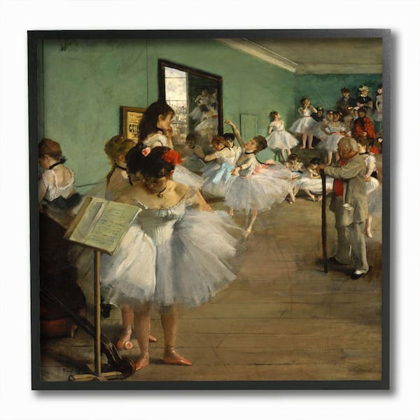 Stupell Industries 12 in. x 12 in. "Degas The Dance Class Ballet Classical Painting" by Edgar Degas Framed Wall Art