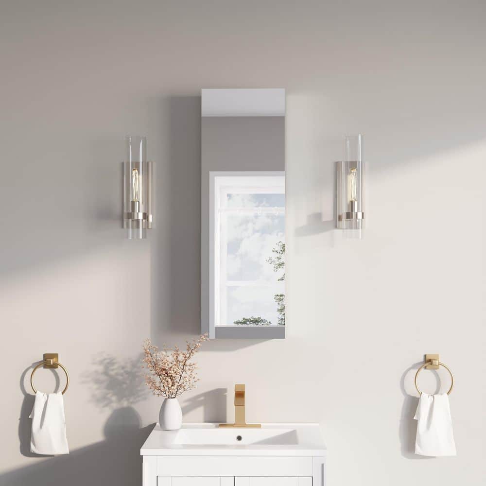 12 in. W x 36 in. H Rectangular Recess/Surface Mount Medicine Cabinet with Mirror, Soft Close Door, Left/Right Open price history on PriceWatchPro