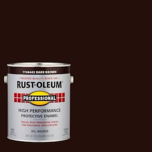 1 gal. High Performance Protective Enamel Gloss Dark Brown Oil-Based Interior/Exterior Industrial Paint (2-Pack)