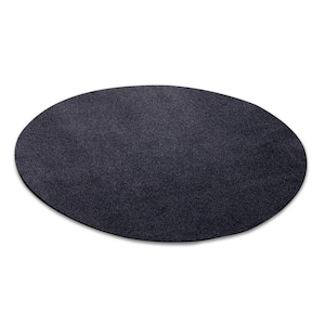 33 in. Round Black Under-the-Grill Protective Deck and Patio Mat