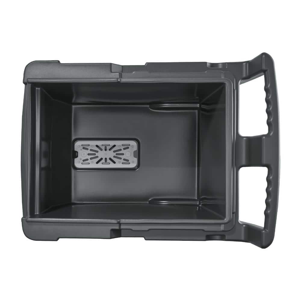 Commercial Ice Bin 125 lb. Capacity, 31.5 x 22.8 x 29 in. Insulated Ice Caddy with 4 Wheels, PU Foam, Flip Lid