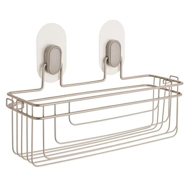 Franklin Brass Single Storage Basket with Clear IncrediGrip Pads in Nickel