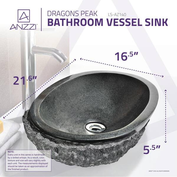 Dragons Peak Vessel Sink in Mandy Black Dragons Peak Vessel Sink in Mandy Black