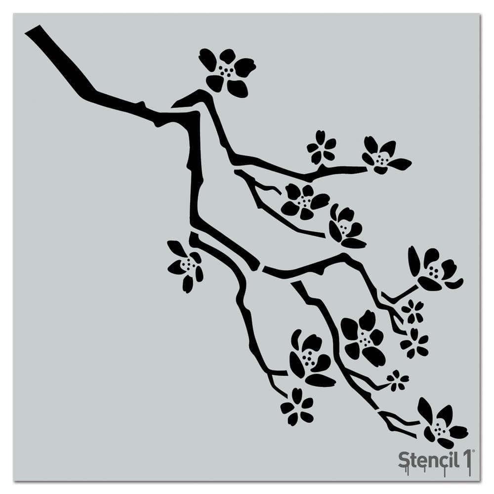 Stencil1 Cherry Blossom Repeat Pattern Stencil S1_PA_69 - The Home Depot