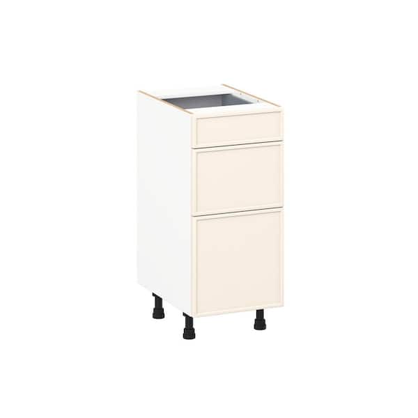 Fairview 15 in. W x 21 in. D x 34.5 in. H Assembled Slim Shaker Bath Drawer Base Kitchen Cabinet in Washed Linen