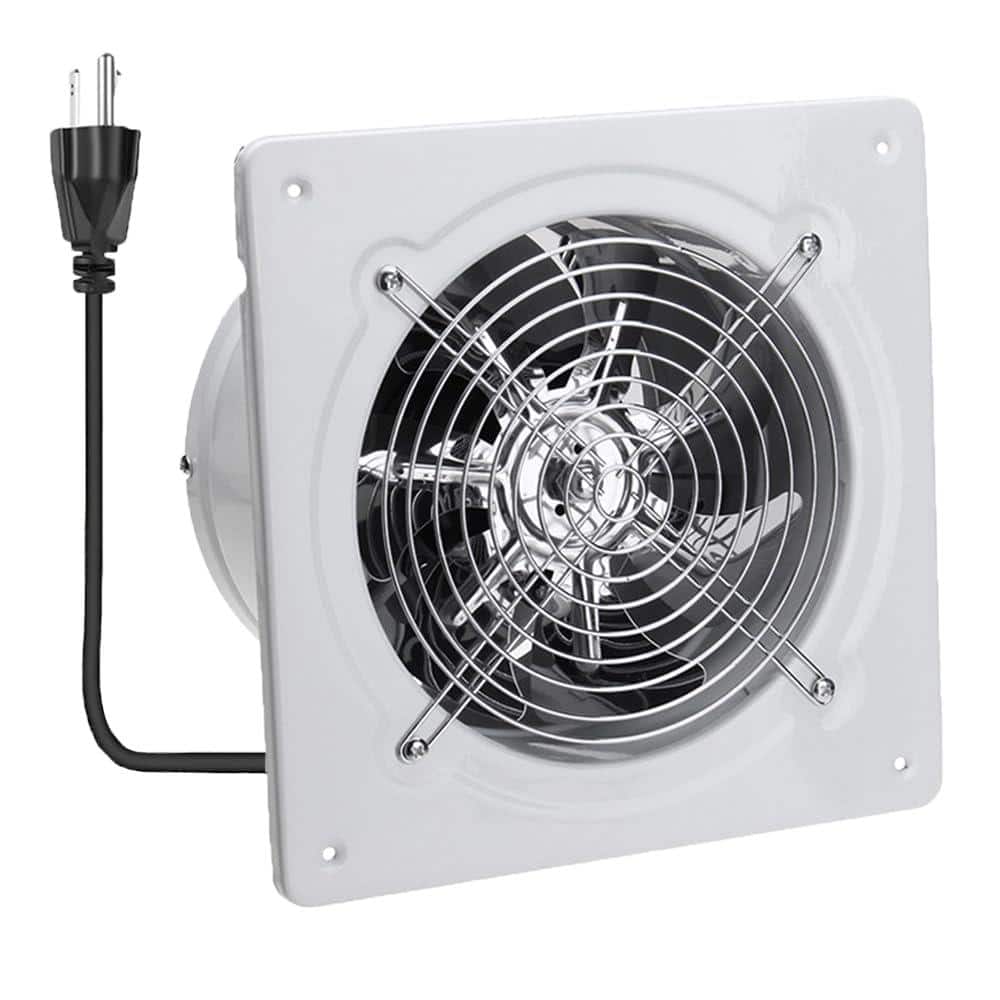 8 in. White Wall Mount Exhaust Fan, 735 CFM Wall Mounted Vent Fans for Kitc