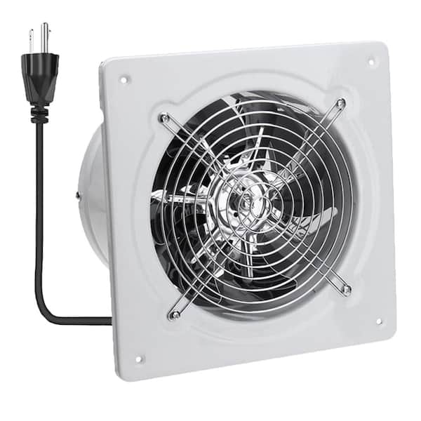8 in. White Wall Mount Exhaust Fan, 735 CFM Wall Mounted Vent Fans for Kitchen/Bathroom