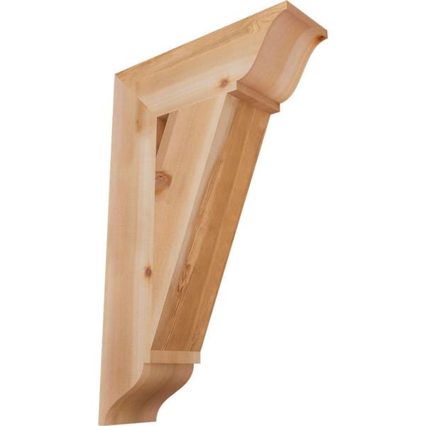 Ekena Millwork 5.5 in. x 32 in. x 20 in. Western Red Cedar Traditional Smooth Bracket