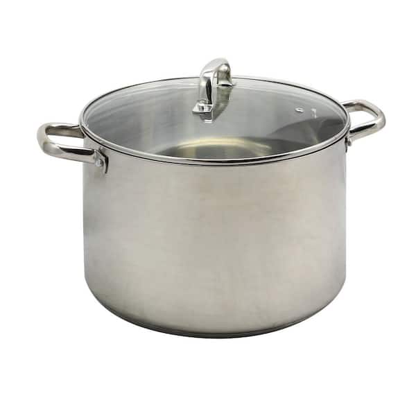 Oster Adenmore 16 qt. Stainless Steel Stock Pot with Glass Lid