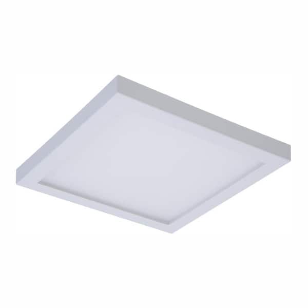 HALO SMD 4 in. 3000K Soft White Integrated LED Recessed Square Surface Mount Ceiling Light Trim with 90 CRI