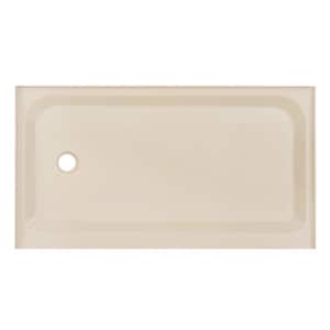 Voltaire 60 in. L x 36 in. W Alcove Shower Pan Base with Left-Hand Drain in Biscuit