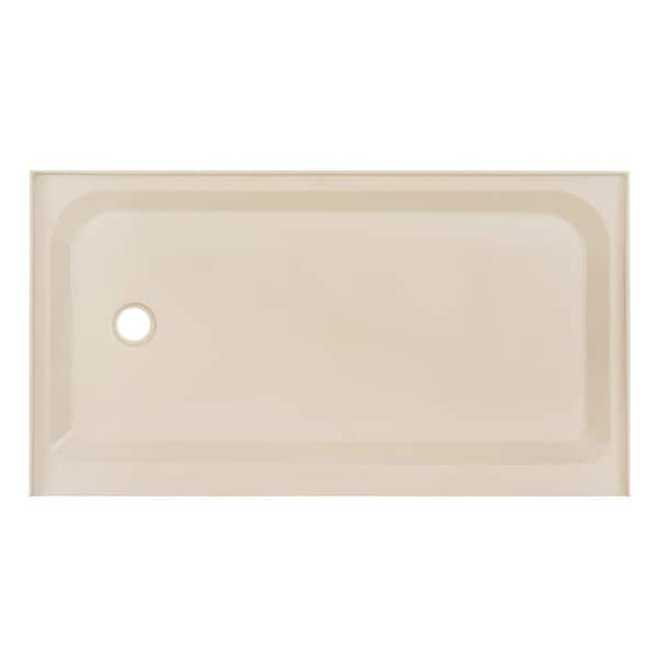 Swiss Madison Voltaire 60 in. L x 36 in. W Alcove Shower Pan Base with Left-Hand Drain in Biscuit