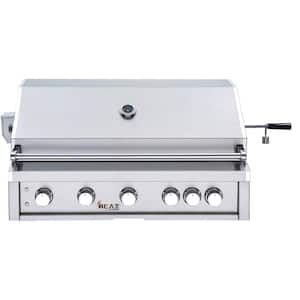40 in. 5-Burner Built-In Natural Gas Grill in Stainless Steel with 1 Infrared Burner