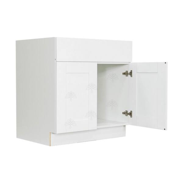 LIFEART CABINETRY Anchester Assembled 24 in. x 34.5 in. x 24 in. Sink Base Cabinet with 2-Door in Classic White