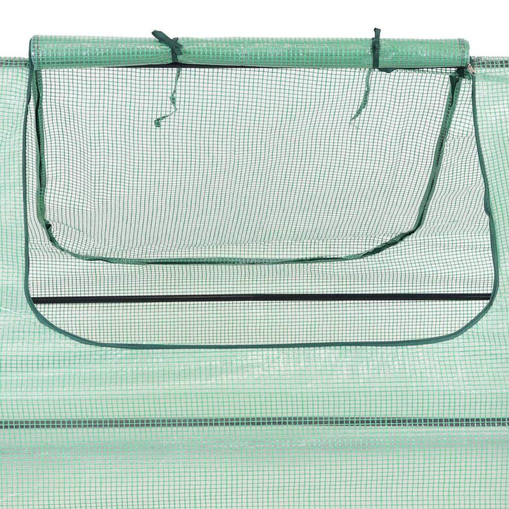 Sunnydaze Green 4' x 2' Iron and PVC Mini Greenhouse