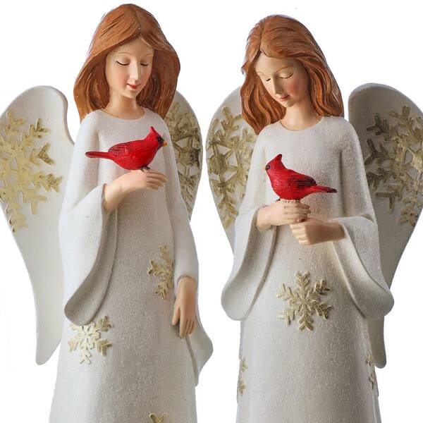 『Tiny Angele』 Regency International White 5 in. x 14 in. Resin Angel with