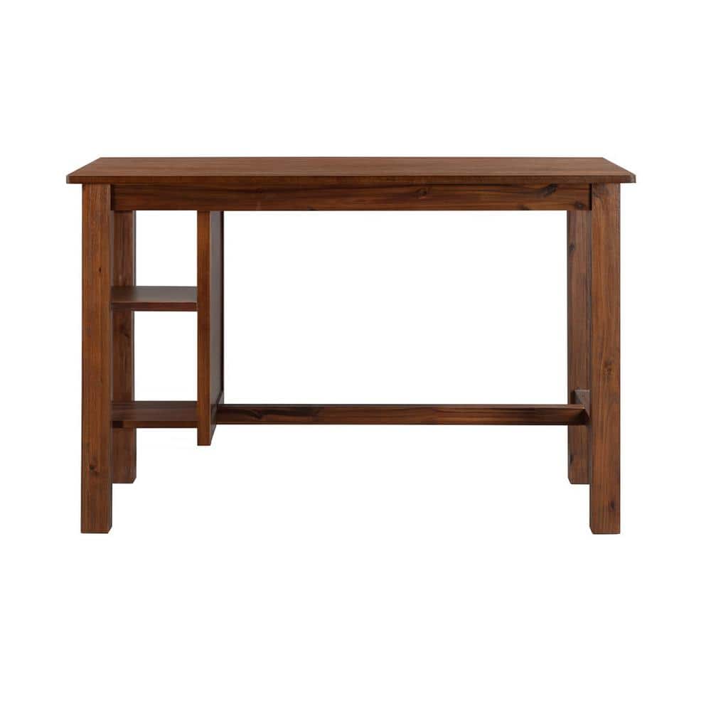 Rustic Chestnut Wire-Brush Reclaimed Wood Rectangular Dining Table