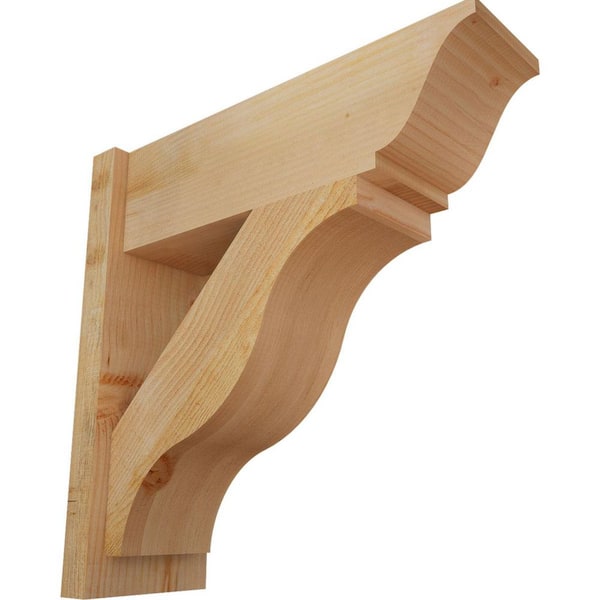 Ekena Millwork 8 in. x 24 in. x 24 in. Fuston Traditional Rough Sawn Douglas Fir Outlooker