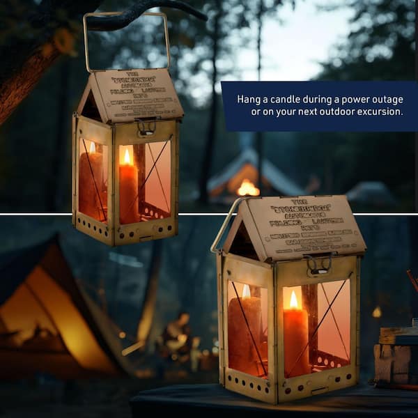 KINGS COUNTY TOOLS Candle Lamp-Yellow 4.5 x 8.5 in. Folding Candle