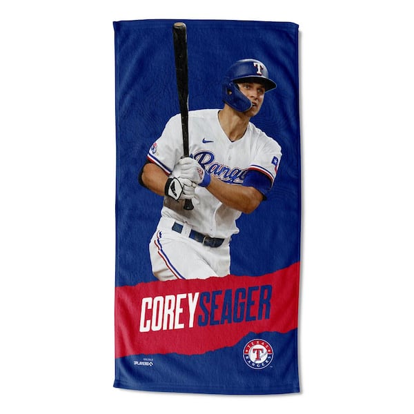 THE NORTHWEST GROUP MLB Multi-Color TX Rangers 23 Corey Seager Printed Cotton/Polyester Blend Beach Towel
