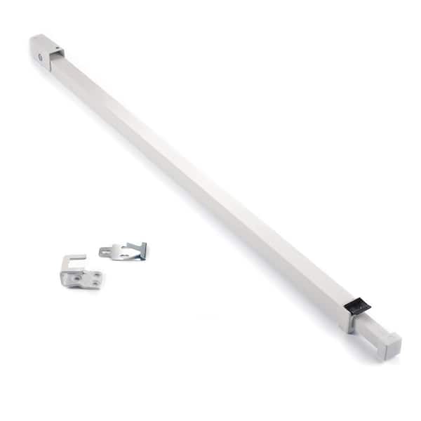 IDEAL SECURITY Patio Door Security Bar with Anti-Lift Lock (White)