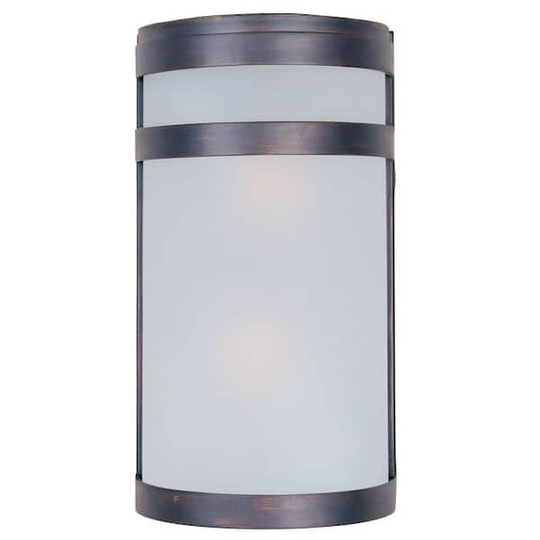 Maxim Lighting Arc 2-Light Oil-Rubbed Bronze Outdoor Wall Lantern Sconce